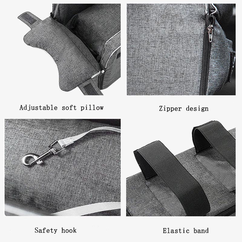 Center Console Dog Car Seat — Bite-Resistant, Machine Washable, Compact Design