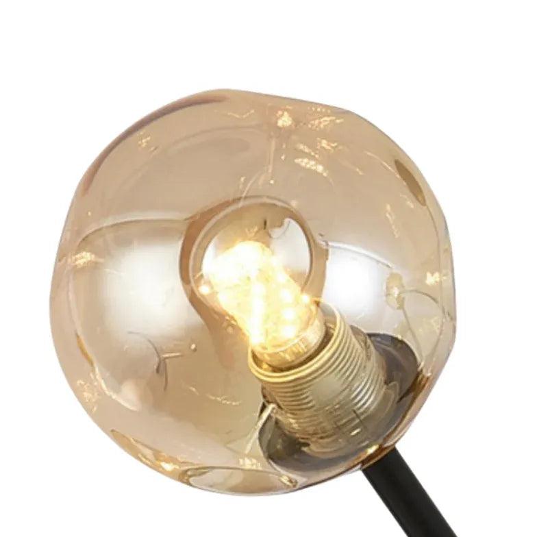 Candelabru modern luxos din sticlă, cu design molecular, pentru sufragerie | boxzora