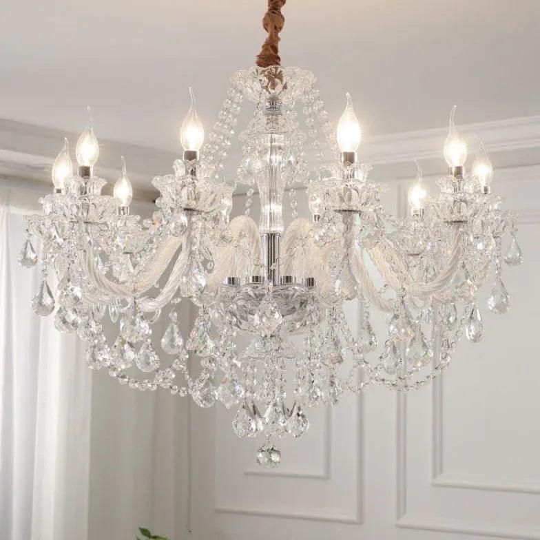 Candelabru de lux cu lumânări și cristale pentru bucătărie | boxzora
