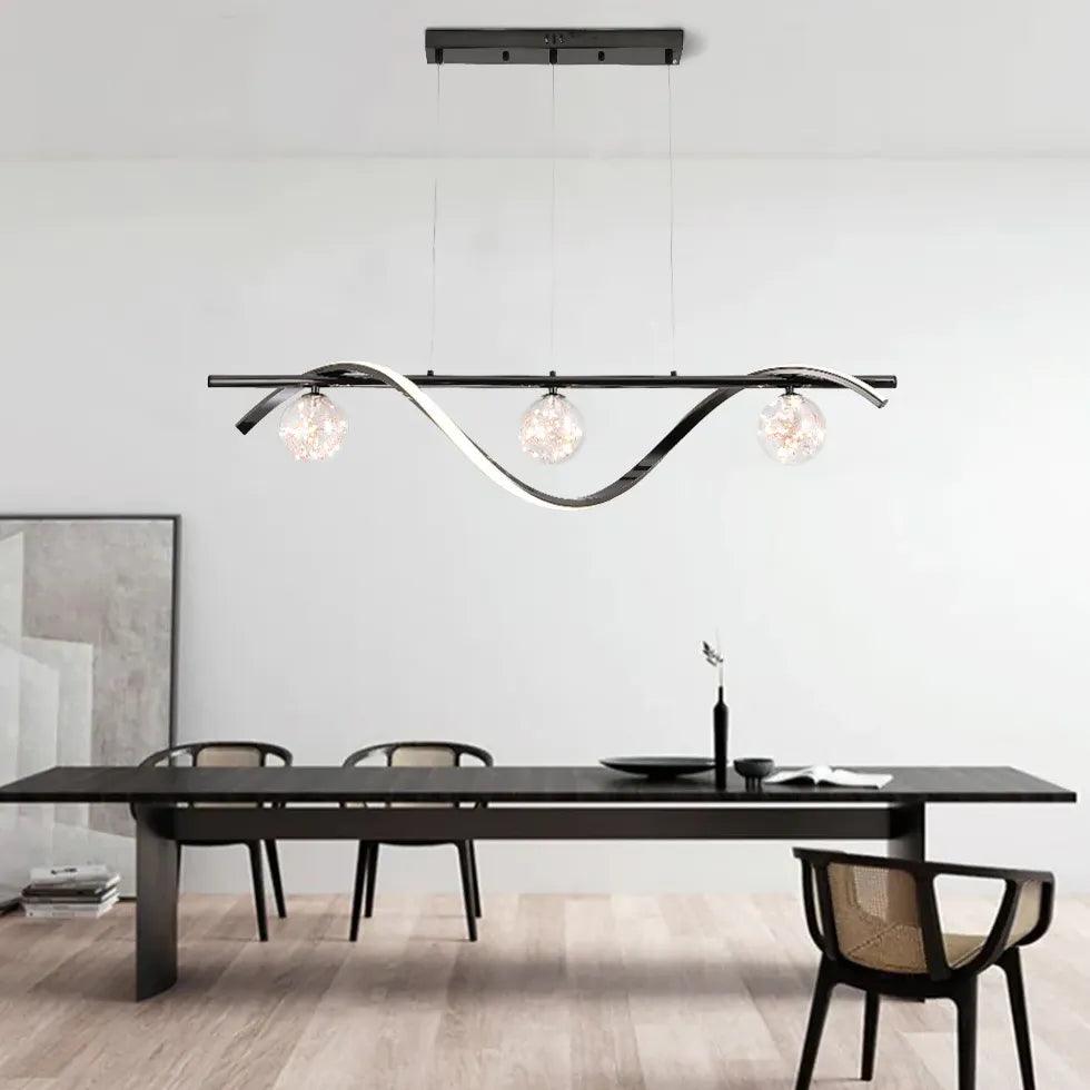 Minimalistische glazen hanglamp voor de eettafel | boxzora