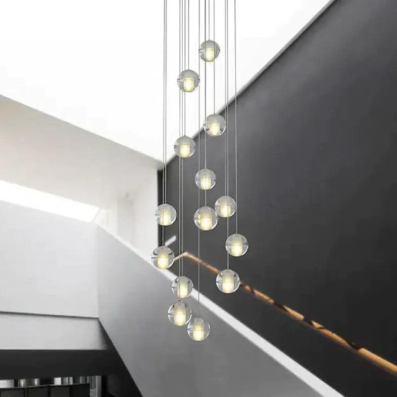 Suspension moderne minimaliste en verre cristal | boxzora