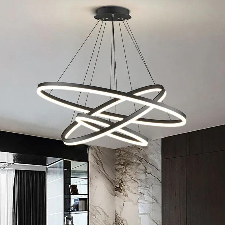 Modern Ring LED Pendant Light Fixture for Living Room | boxzora