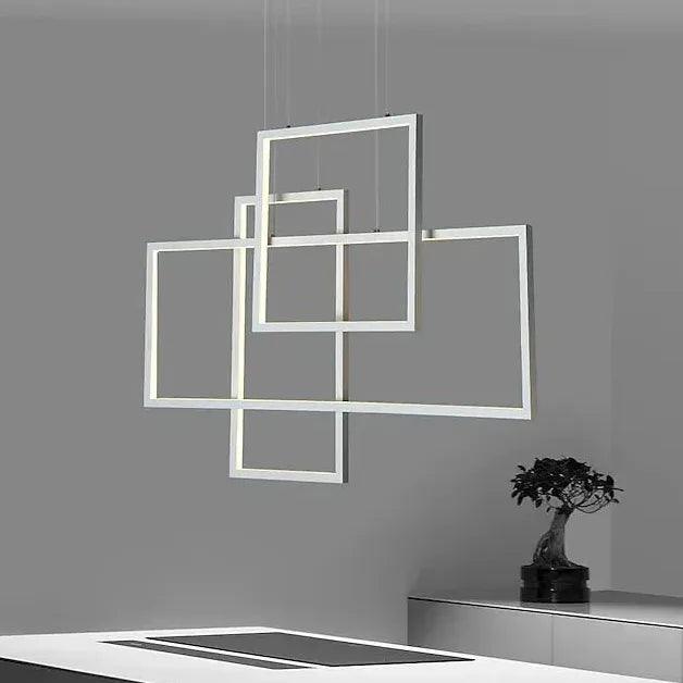 Minimalistische zwarte rechthoekige hanglamp | boxzora
