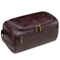 Trousse de toilette haut de gamme en cuir pour homme – Suspendue, imperméable, pour les voyages