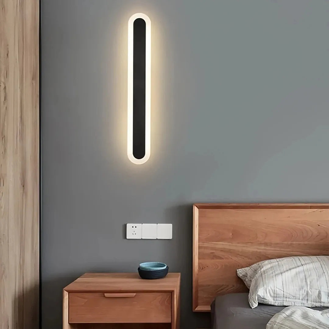 Minimalistisk utendørs lang vegglampe med bevegelsessensor for gangen | boxzora