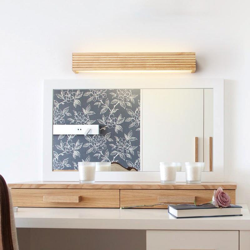 Nordisk LED-veggbelysning i tre til stuen | boxzora