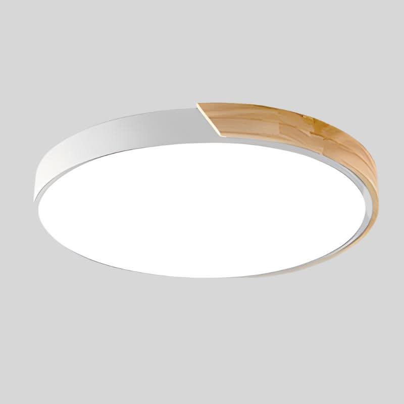 Plafonnier LED Macaron en bois – Design nordique de 23–30cm
