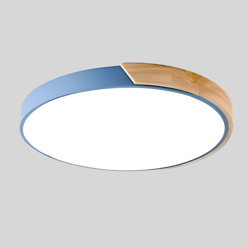 Plafonnier LED Macaron en bois – Design nordique de 23–30cm