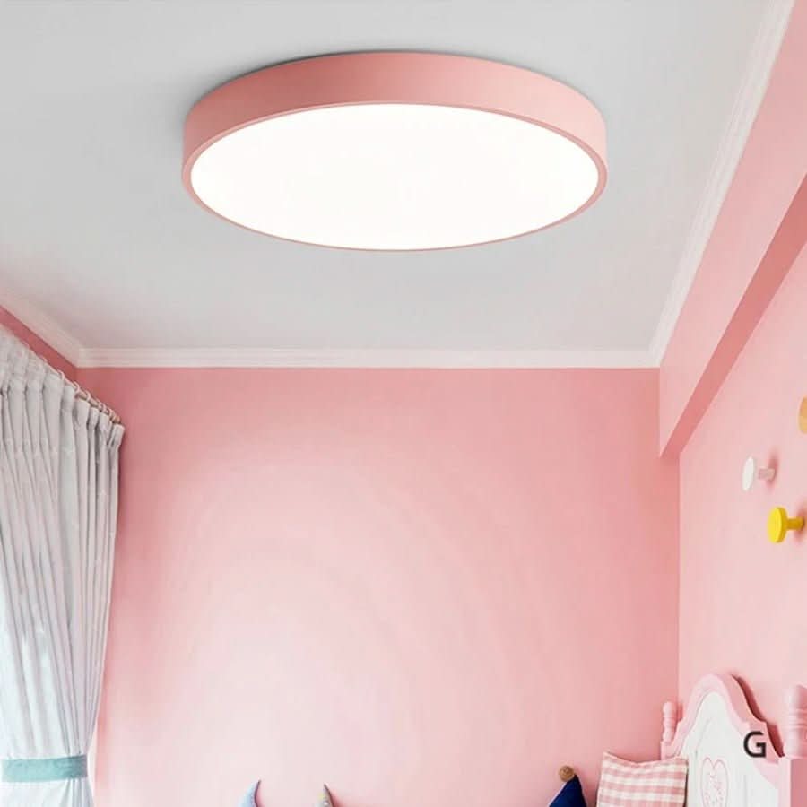 Plafonnier LED Macaron en bois – Design nordique de 23–30cm