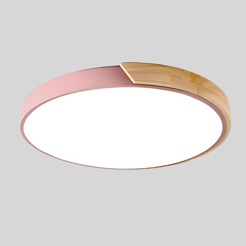 Plafonnier LED Macaron en bois – Design nordique de 23–30cm