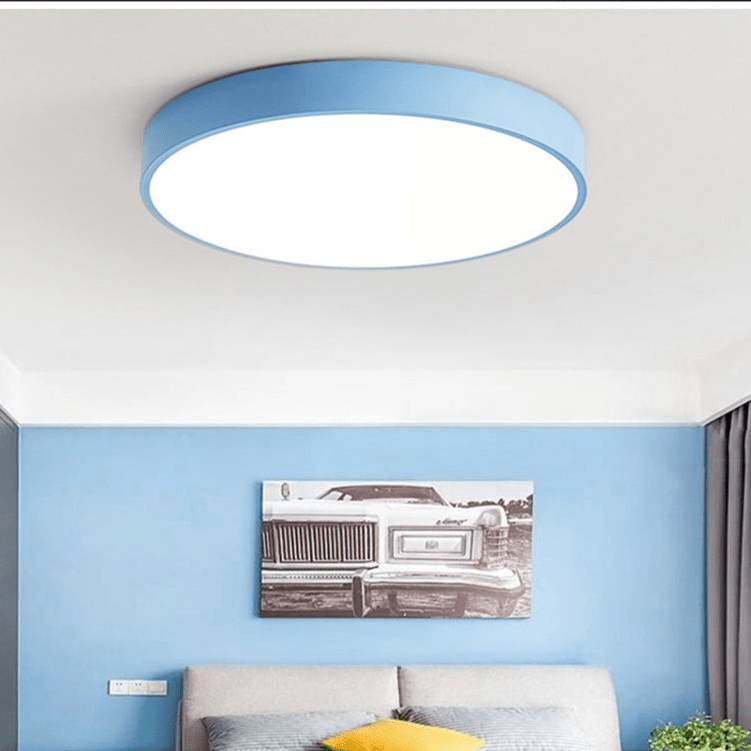 Plafonnier LED Macaron en bois – Design nordique de 23–30cm
