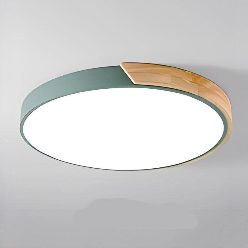 Plafonnier LED Macaron en bois – Design nordique de 23–30cm
