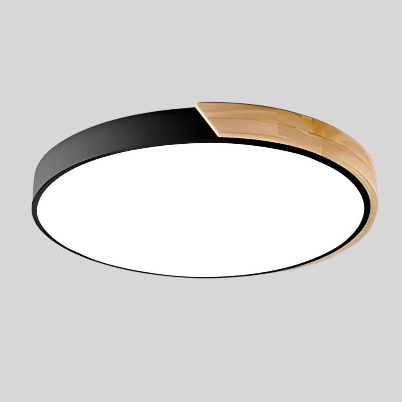 Plafonnier LED Macaron en bois – Design nordique de 23–30cm