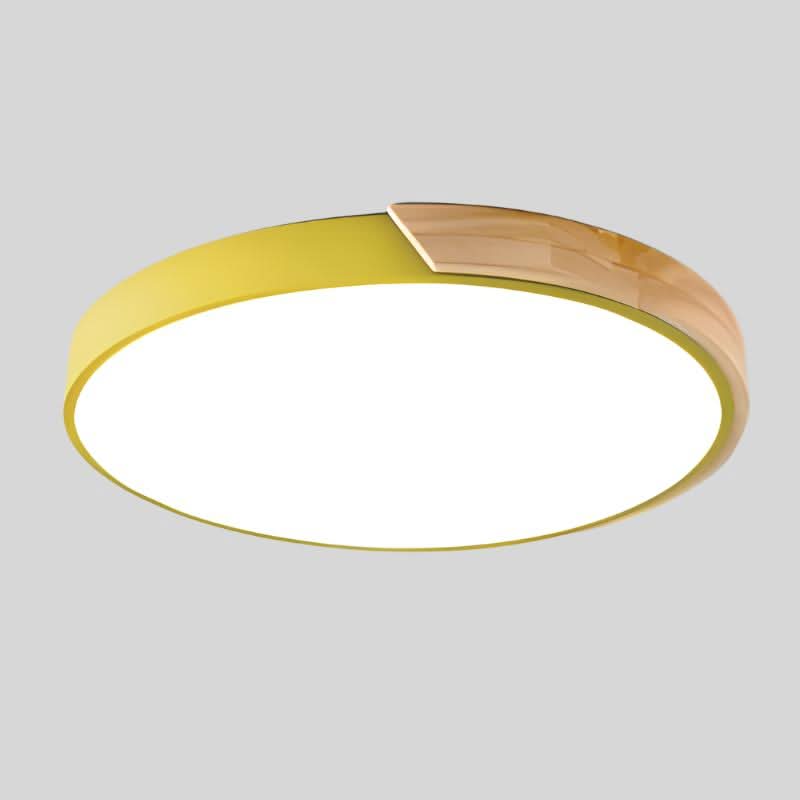 Plafonnier LED Macaron en bois – Design nordique de 23–30cm