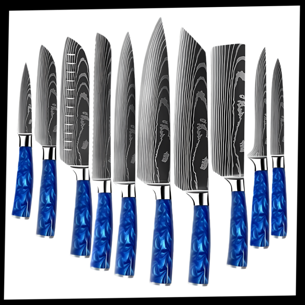 Ocean Blue Premium Japanese Kitchen Knife Set