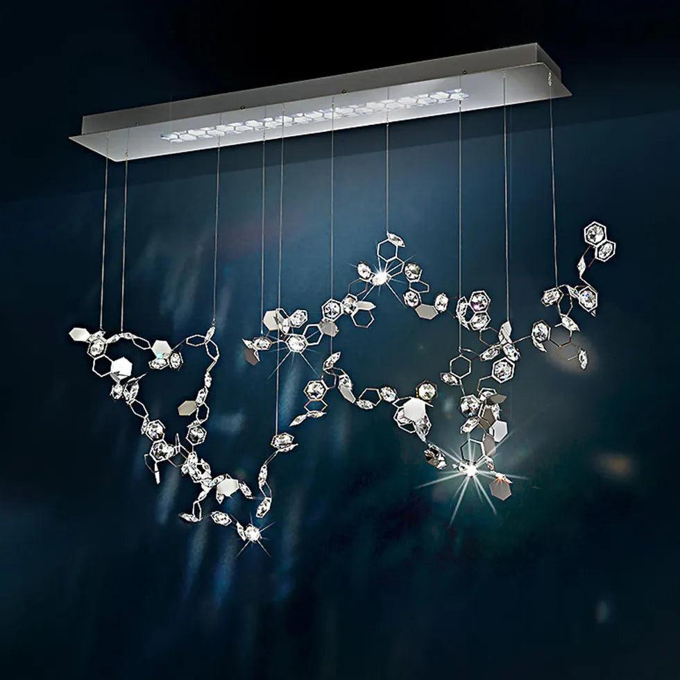 Suspension de plafond en cristal, décoration artistique luxueuse | boxzora