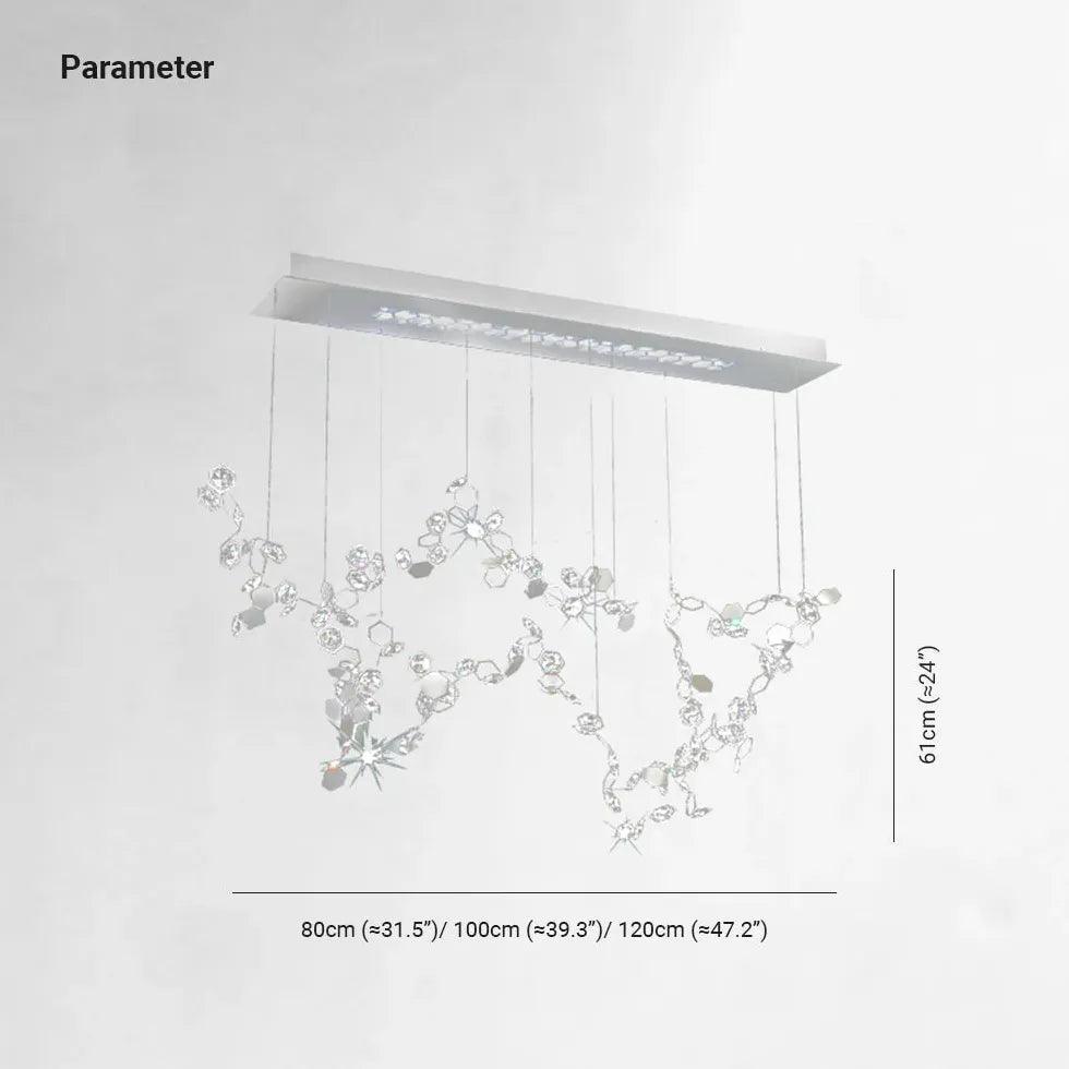 Lámpara de techo colgante de cristal con decoración artística de lujo | boxzora