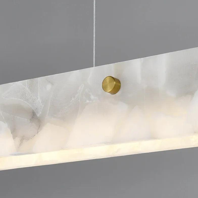 Lámpara colgante alargada minimalista de mármol para el comedor | boxzora