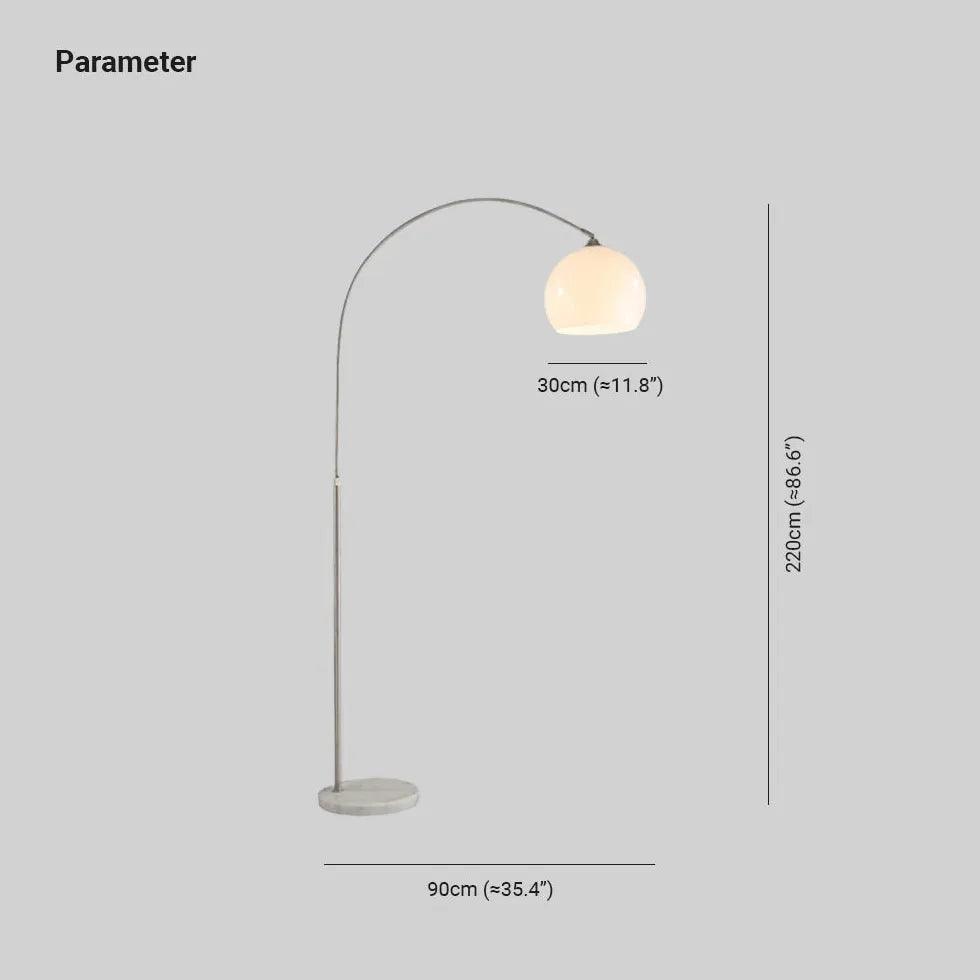 Lampada da terra per soggiorno con design ad arco francese | boxzora
