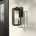 Applique murale minimaliste étanche en fer noir pour porche | boxzora