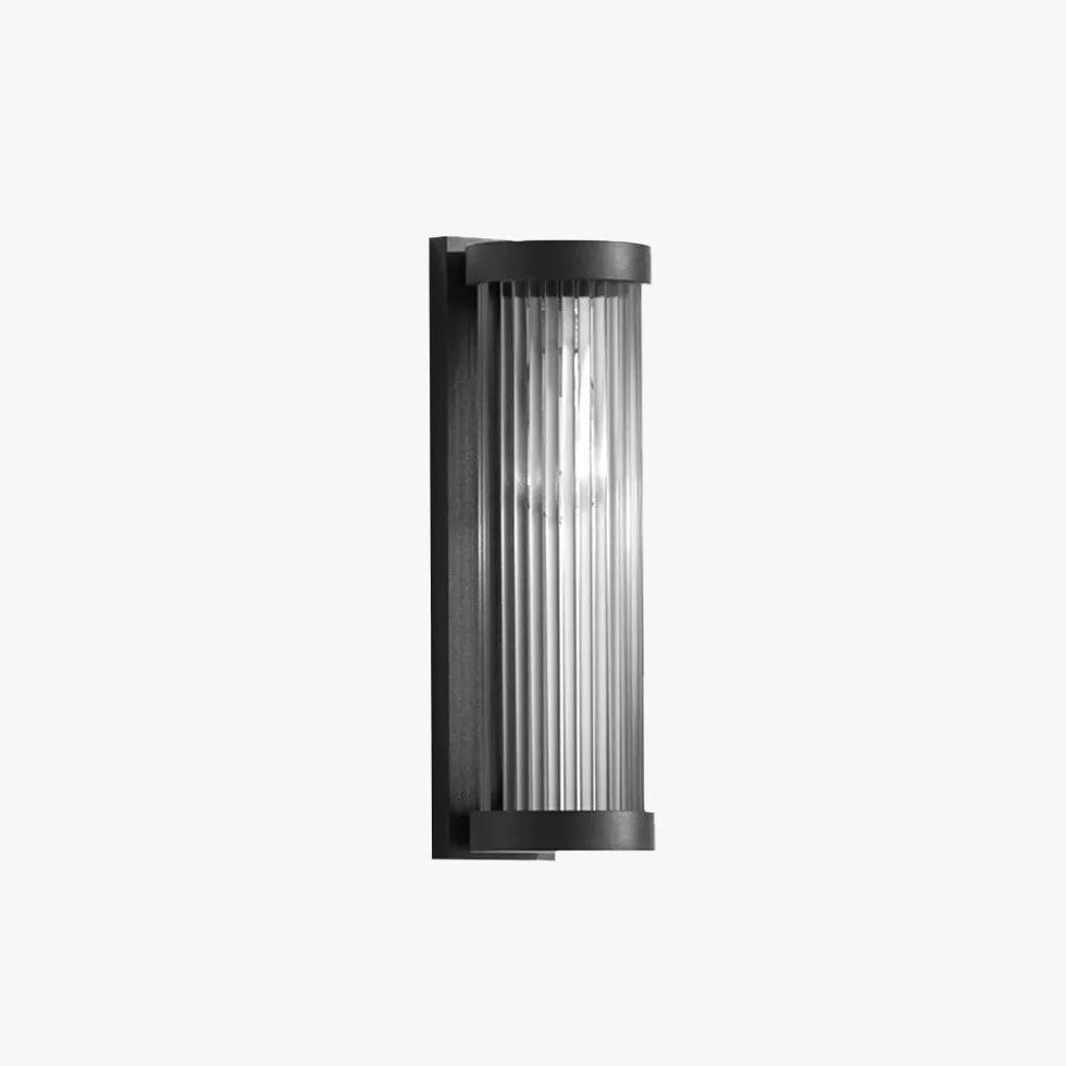 Applique murale solaire moderne pour extérieur en verre nervuré, pour porche | boxzora