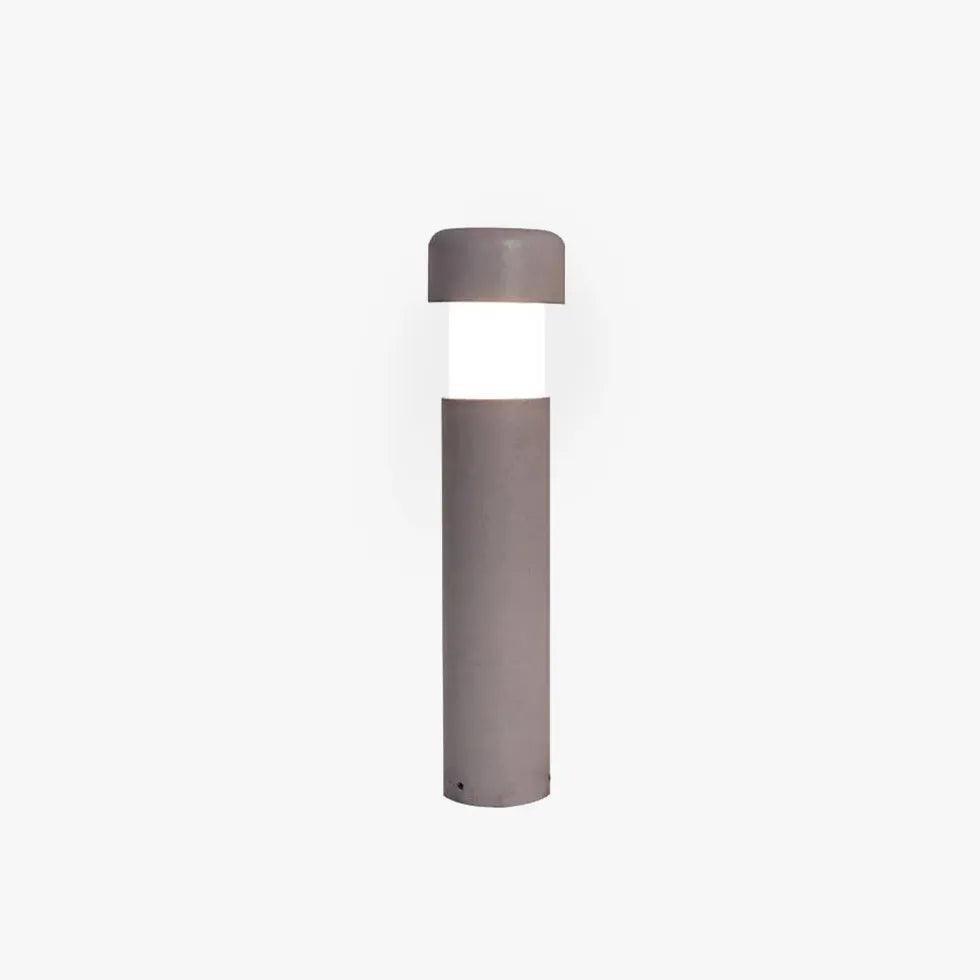 Candeeiro de exterior minimalista tipo baliza em cimento cinzento | boxzora