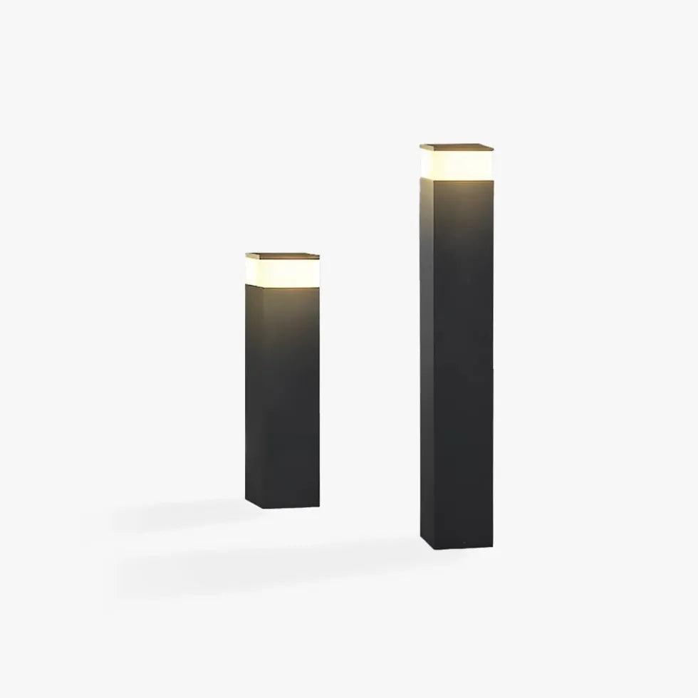 Minimalistisk vanntett utendørs pullertlampe | boxzora