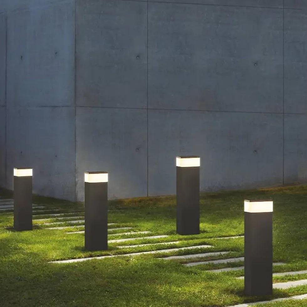 Minimalistisk vanntett utendørs pullertlampe | boxzora