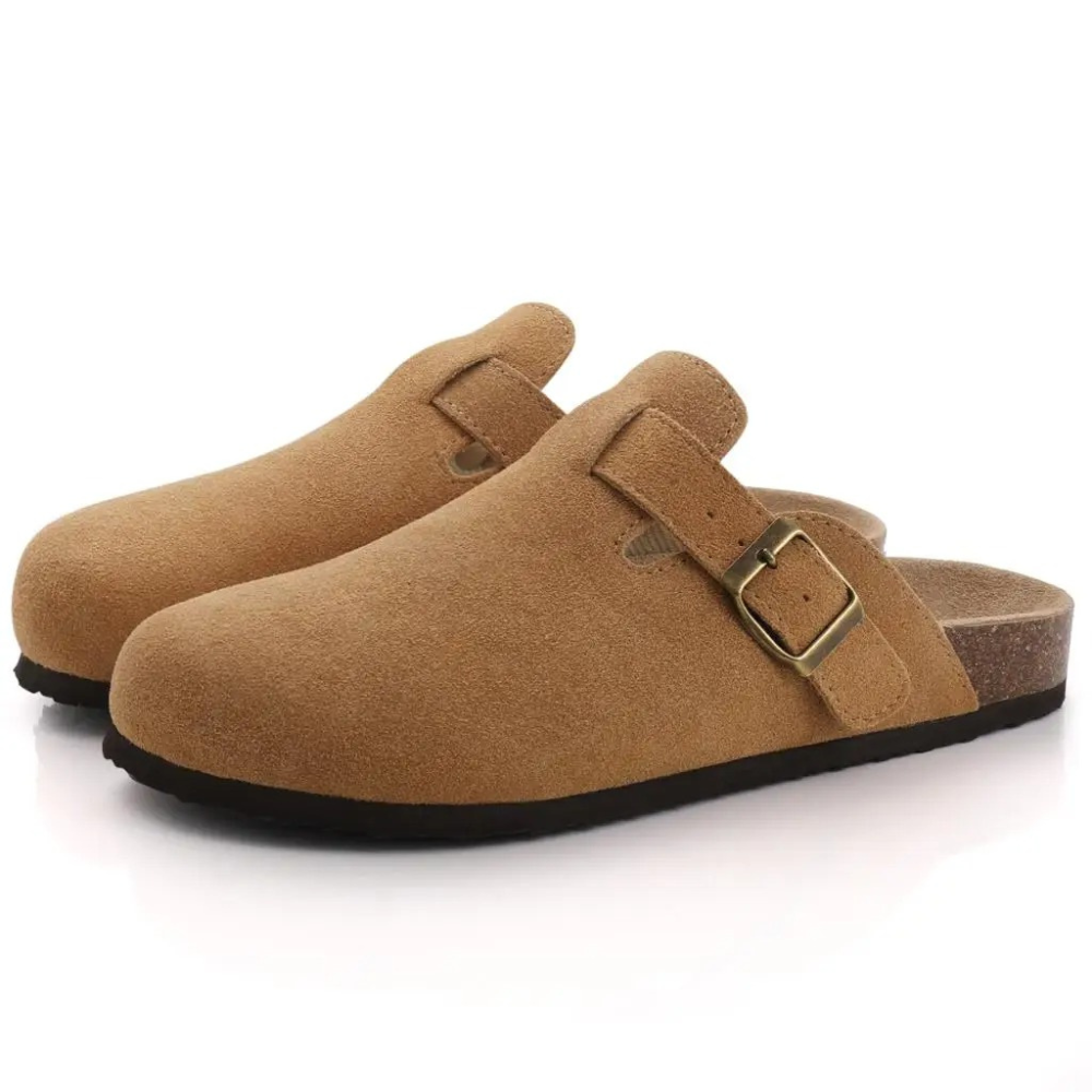 FootRest-sandaler for menn - fleeceinnleggssåle, korksåler