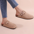 FootRest-sandaler for menn - fleeceinnleggssåle, korksåler