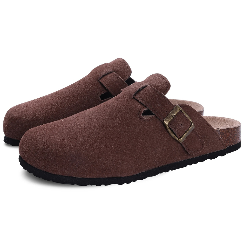 FootRest-sandaler for menn - fleeceinnleggssåle, korksåler