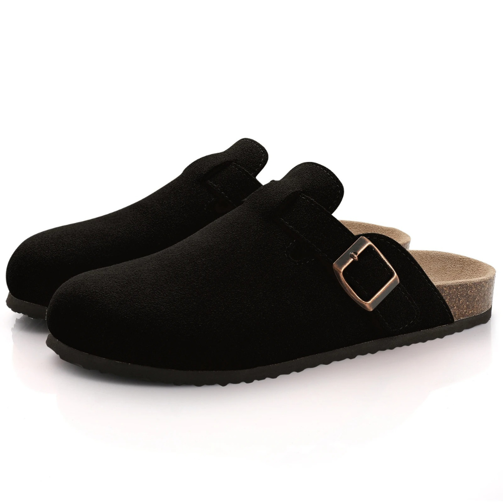 FootRest-sandaler for menn - fleeceinnleggssåle, korksåler