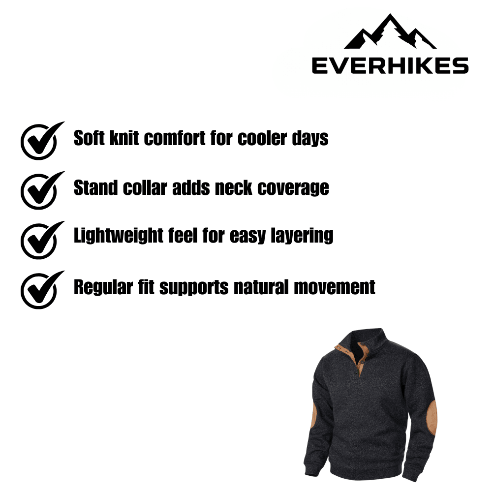 Breathable Stand Collar Knit Sweater — Polyester-Cotton Blend, Minimal Bulk, Lightweight Construction