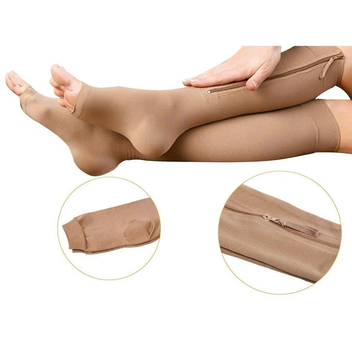 Calze a compressione graduata 20-30 mmHg — calze di supporto con cerniera