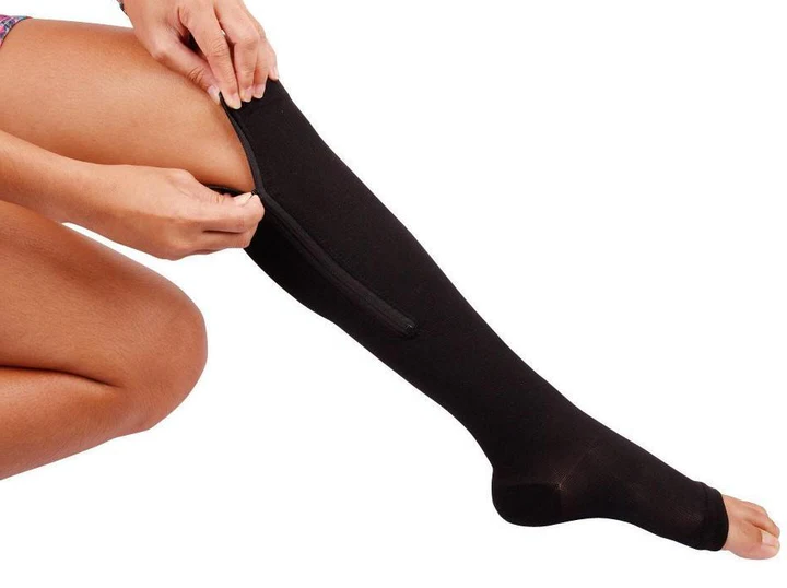 Calze a compressione graduata 20-30 mmHg — calze di supporto con cerniera