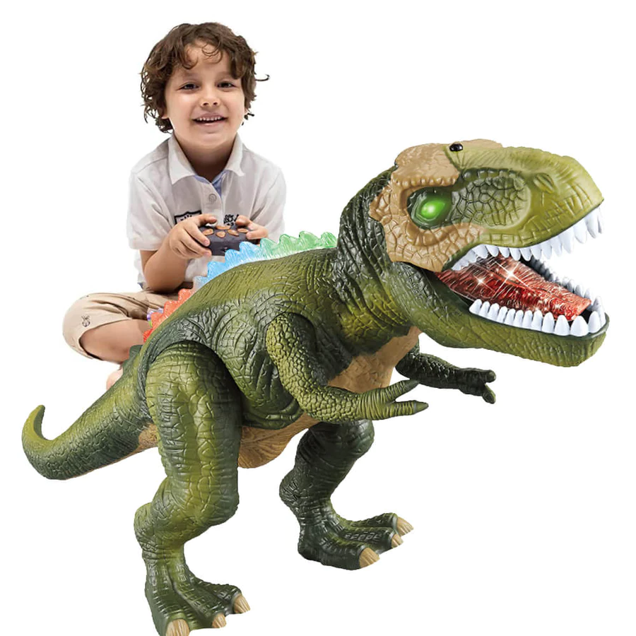 Zdalnie sterowana zabawkowa dinozaur DinoAdventure — bezprzewodowe sterowanie, chód, światła i dźwięki
