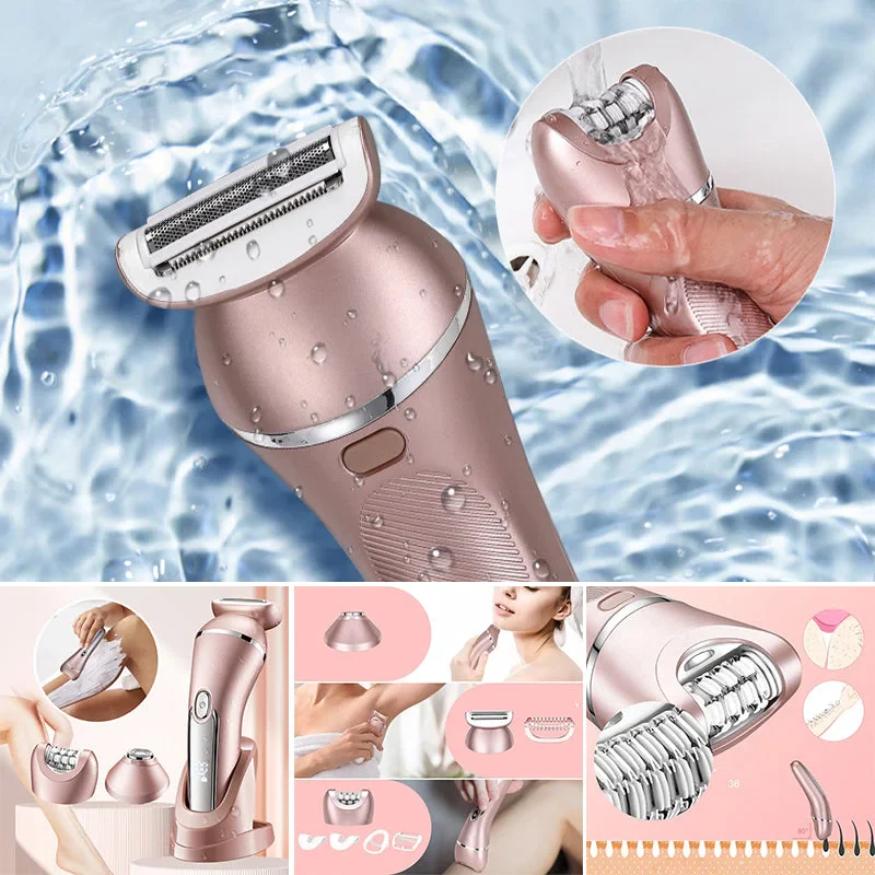 Women's 3-in-1 Waterproof Electric Shaver — Multi-Area Grooming Tool