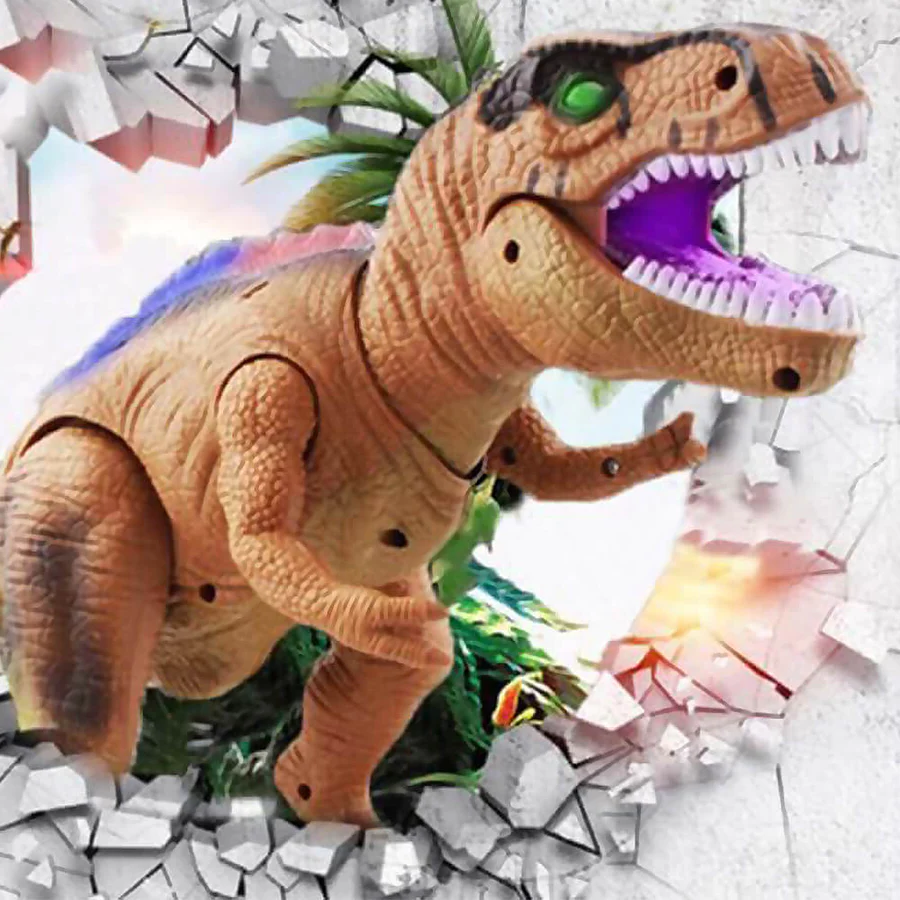 Zdalnie sterowana zabawkowa dinozaur DinoAdventure — bezprzewodowe sterowanie, chód, światła i dźwięki