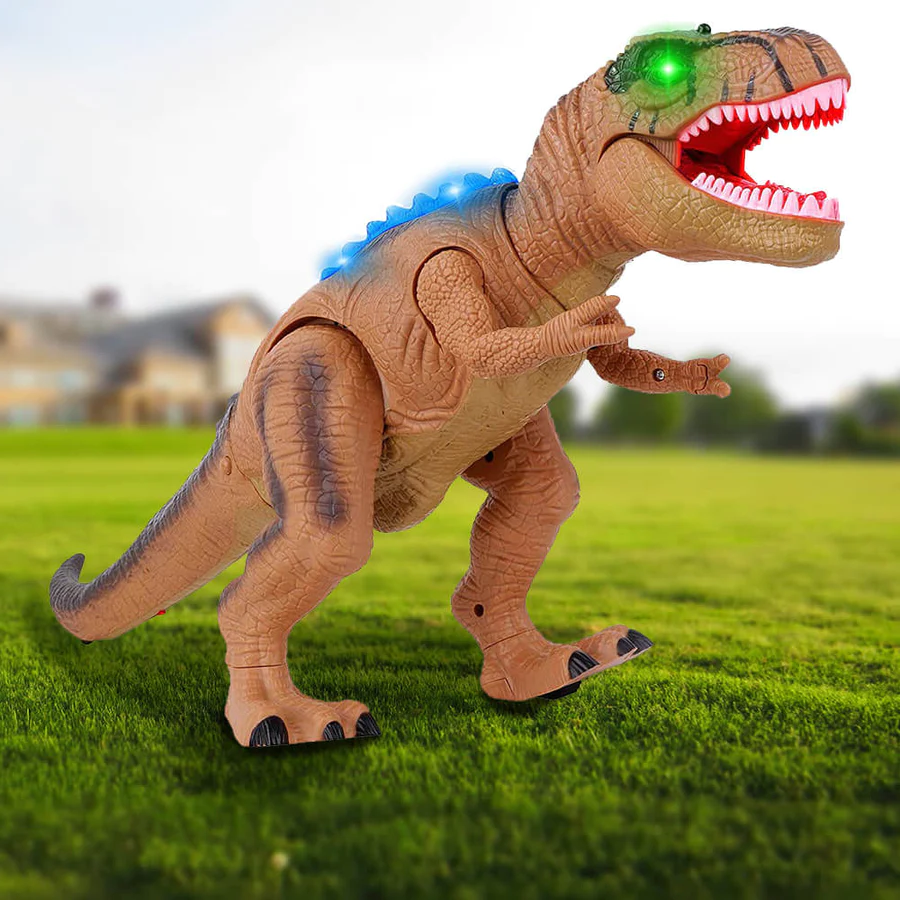 Zdalnie sterowana zabawkowa dinozaur DinoAdventure — bezprzewodowe sterowanie, chód, światła i dźwięki