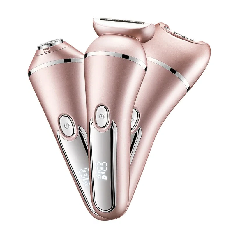 Women's 3-in-1 Waterproof Electric Shaver — Multi-Area Grooming Tool