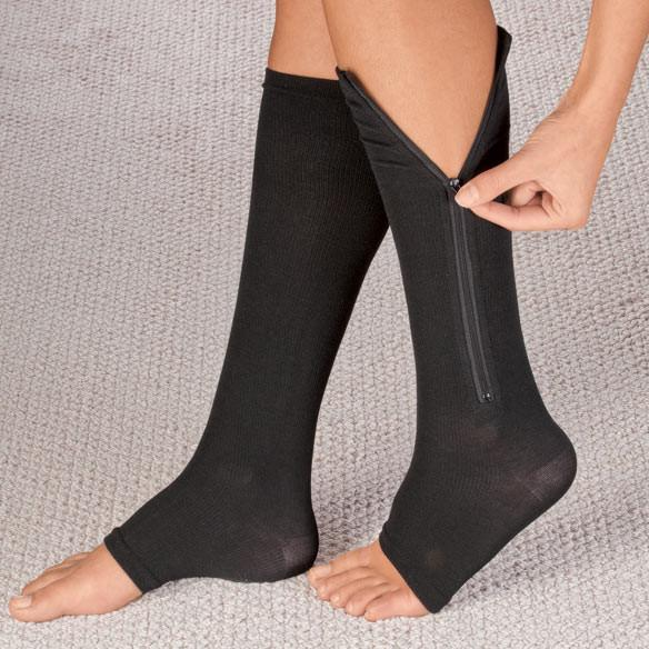 Calze a compressione graduata 20-30 mmHg — calze di supporto con cerniera