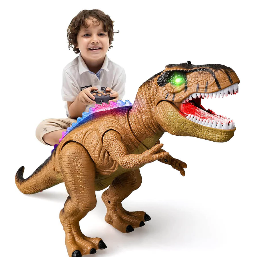 Zdalnie sterowana zabawkowa dinozaur DinoAdventure — bezprzewodowe sterowanie, chód, światła i dźwięki