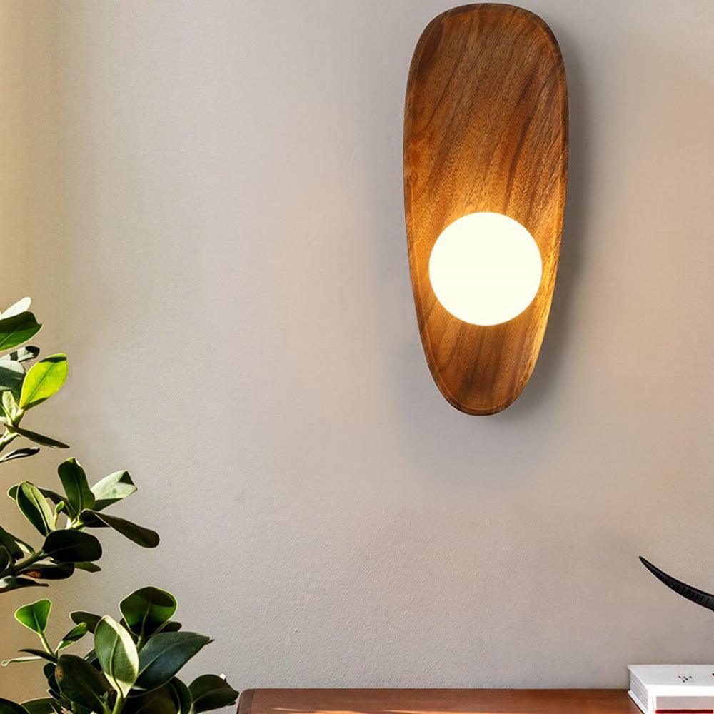 Lámpara de pared moderna de madera para dormitorio | boxzora
