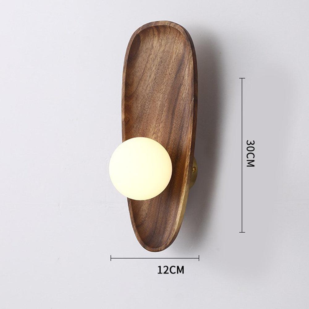 Lámpara de pared moderna de madera para dormitorio | boxzora