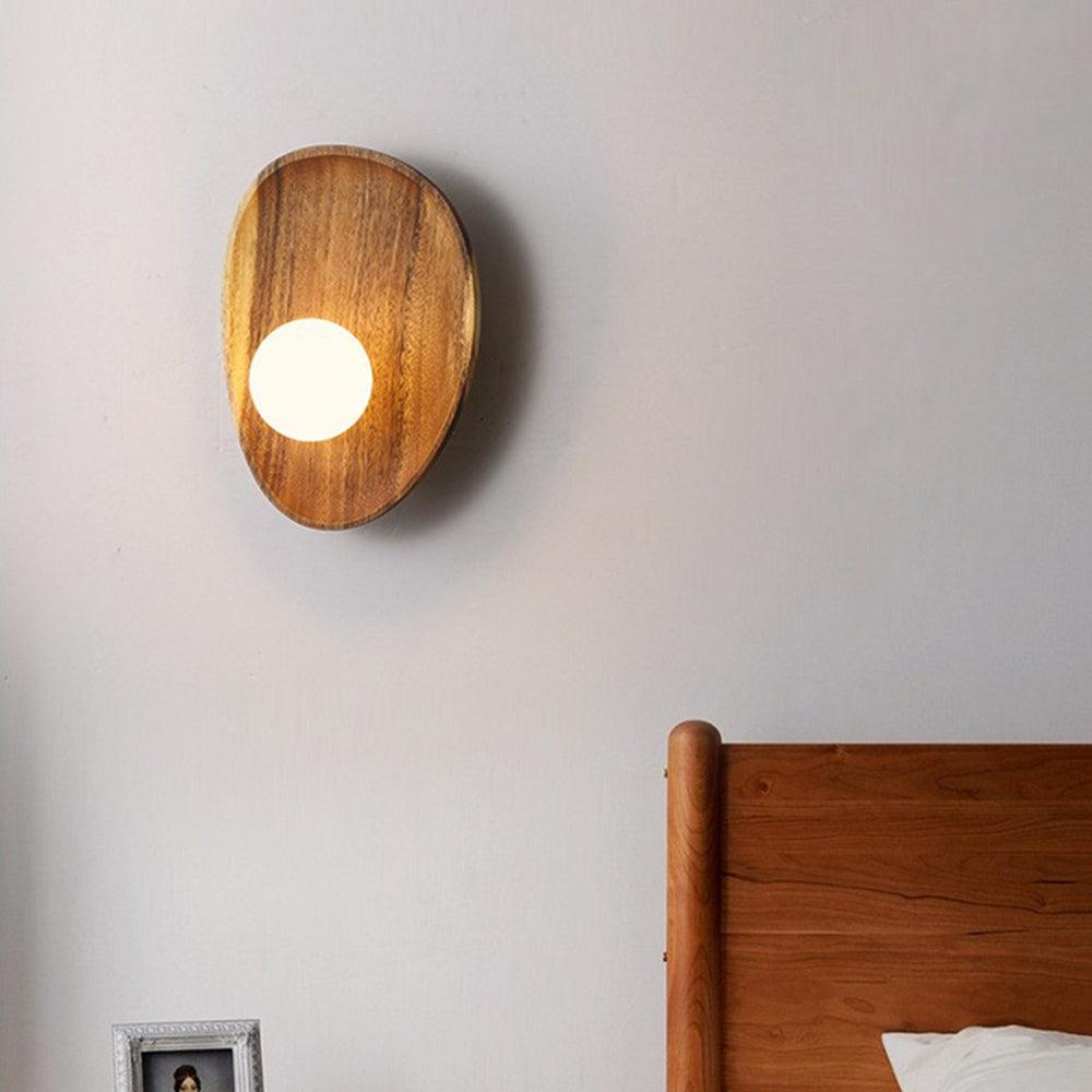 Lámpara de pared moderna de madera para dormitorio | boxzora