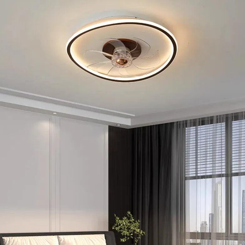 Minimalist Wooden Bedroom Light with Ceiling Fan | boxzora