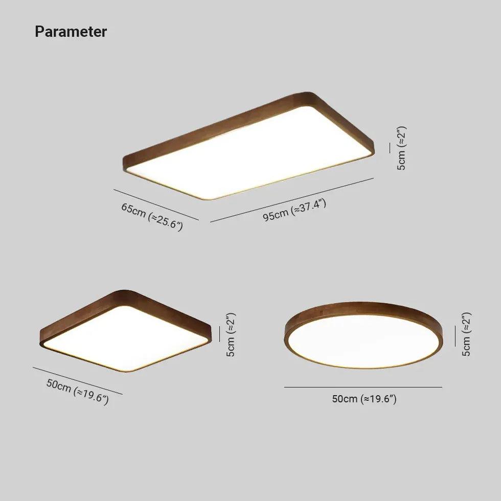 Lámpara de techo empotrada de madera nórdica para dormitorio, antideslumbrante | boxzora