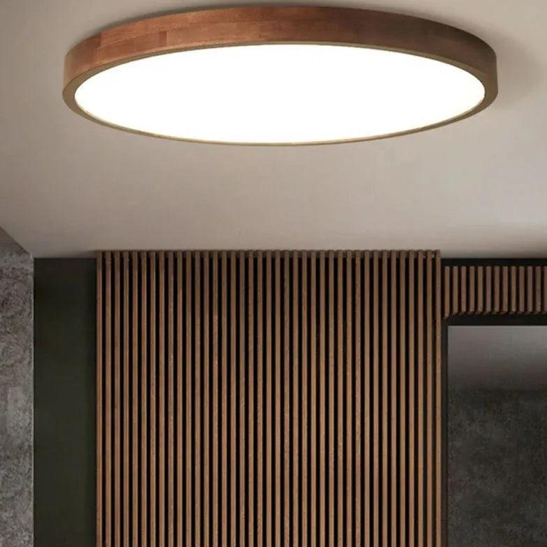 Lámpara de techo empotrada de madera nórdica para dormitorio, antideslumbrante | boxzora
