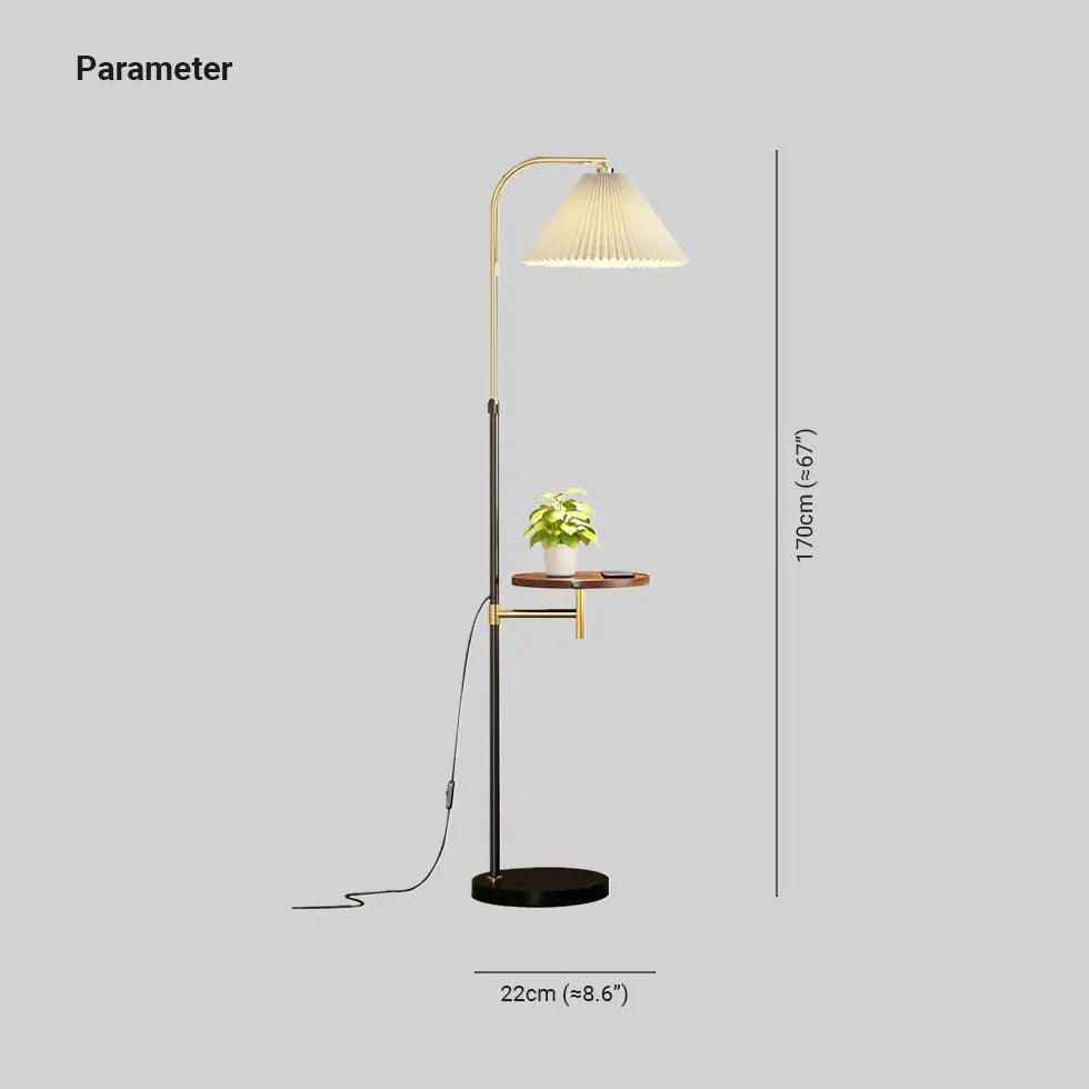 Moderne Stehlampe für das Wohnzimmer mit Plissee-Design | boxzora