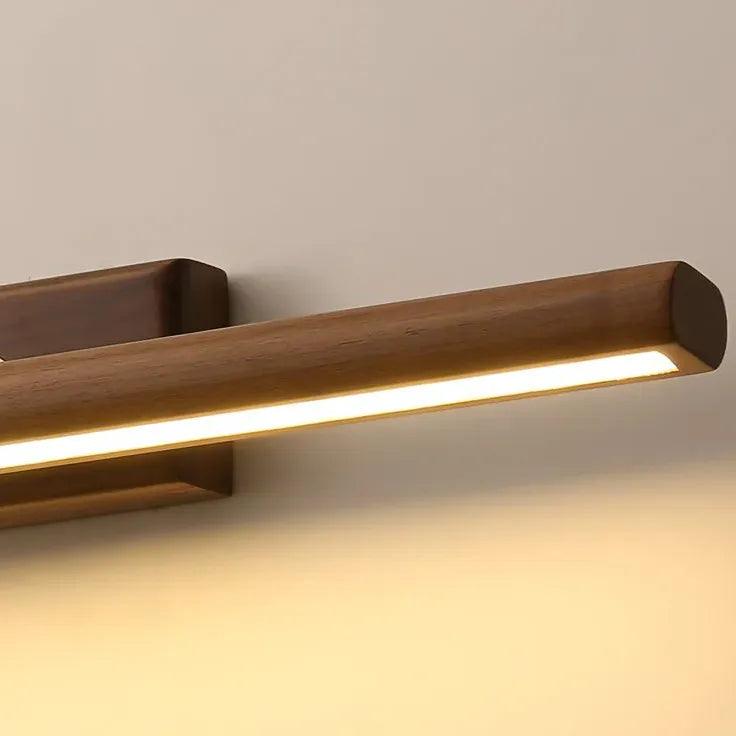Minimalistische lineaire houten schilderijverlichting voor de badkamer | boxzora